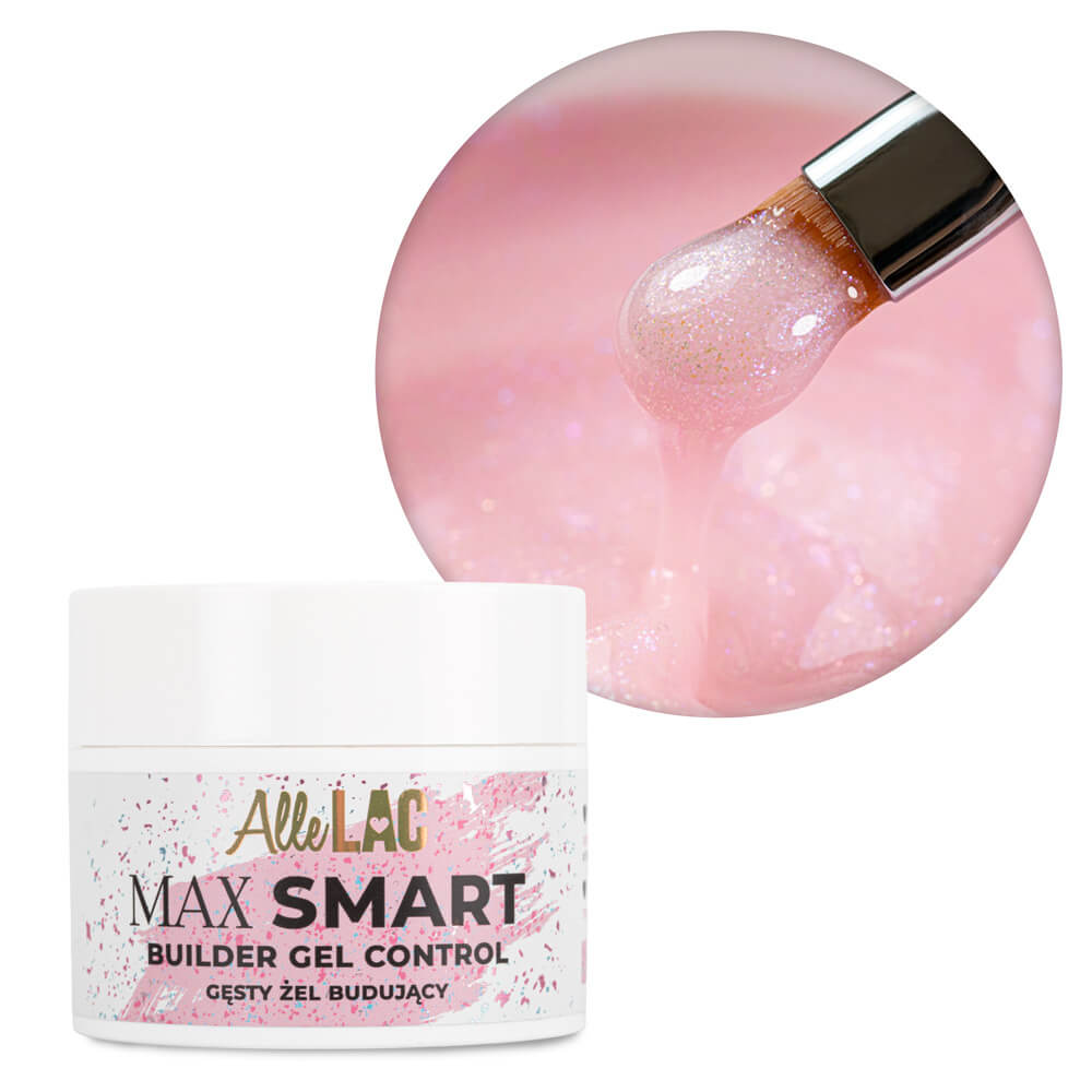 Max Smart Builder Gel Control Glitter Ice Pink AlleLac 45g